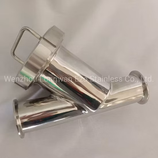 Stainless Steel Dairy Sanitary Water Air Welded Y Type Filter Purufier Strainer (JN